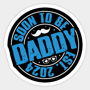 Soon to be daddy 2024 Retro Gift for Father’s day, Birthday, Thanksgiving, Christmas, New Year Sticker